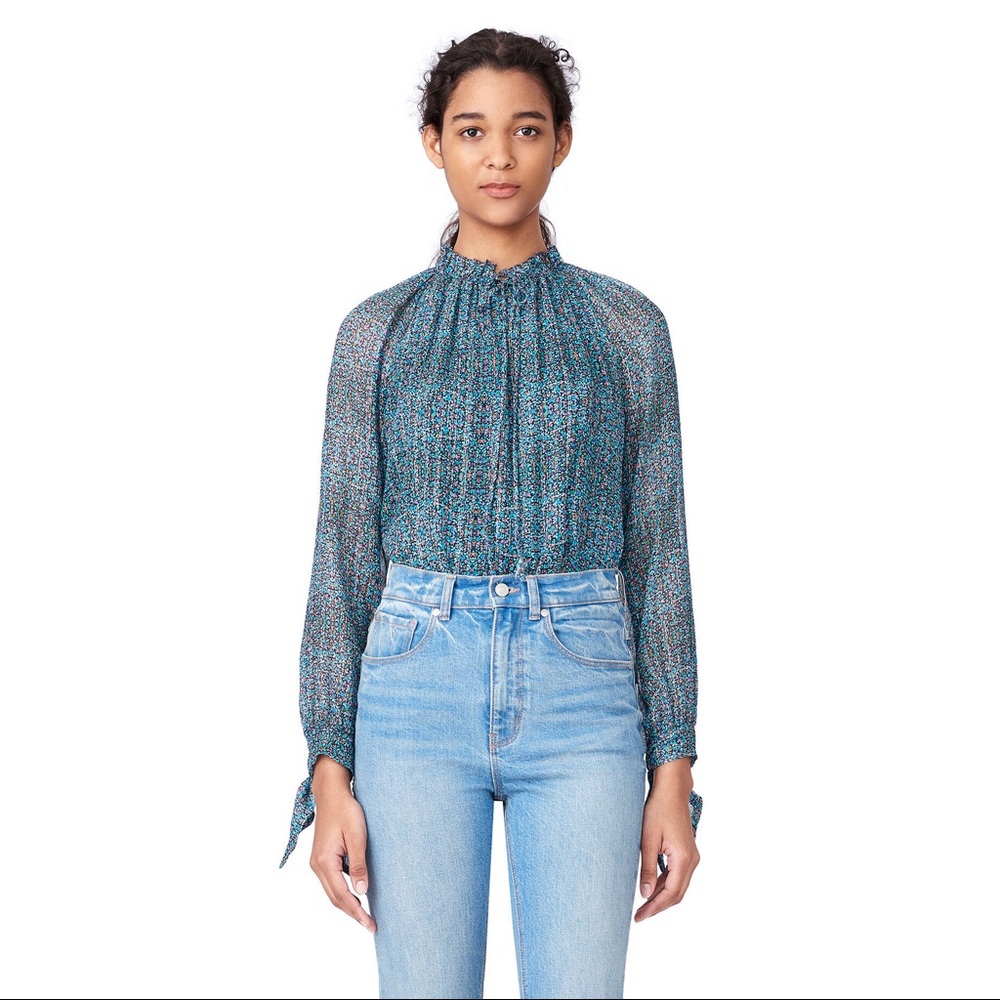 Rebecca Taylor Silk MINNIE FLORAL TOP